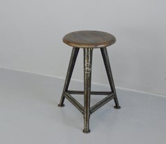 Industrial Factory Stool by Rowac, circa 1920s