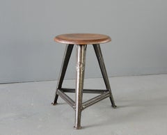 Industrial Factory Stool By Rowac Circa 1920s