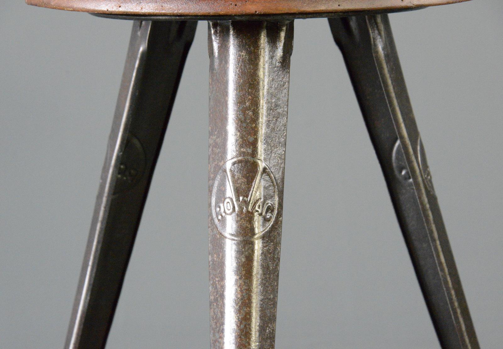 Allemand Tabouret d'usine industriel par Rowac vers les années 1920