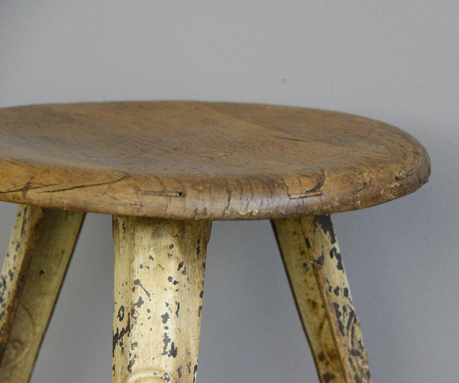 Early 20th Century Industrial Factory Stool by Rowac, circa 1920s