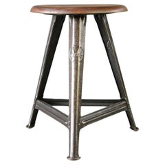 Industrial Factory Stool By Rowac Circa 1920s