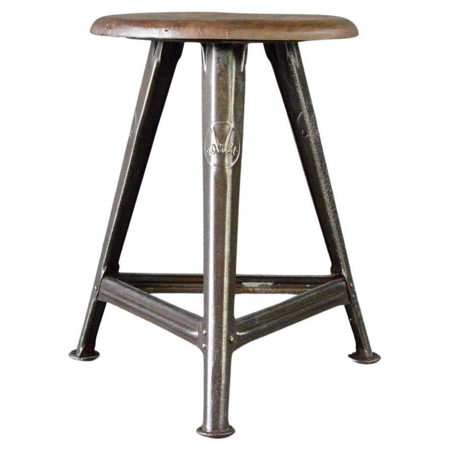 Industrial Factory Stool By Rowac Circa 1920s For Sale at 1stDibs
