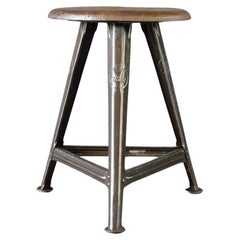 Industrial Factory Stool By Rowac Circa 1920s