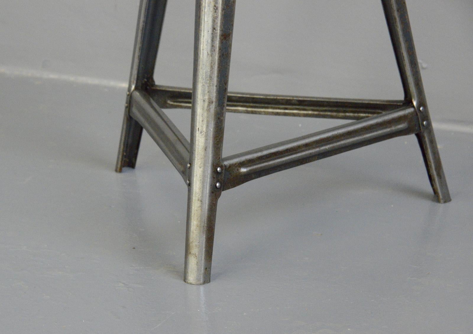 Industrial factory stool by Rowac, circa 1930s

- Branded under the seat
- By Robert Wagner, Chemnitz
- German, 1930s
- Measures: 60cm tall x 35cm wide

Rowac

Robert Wagner’s founded his company in 1888 in Chemnitz, better known as Rowac.
