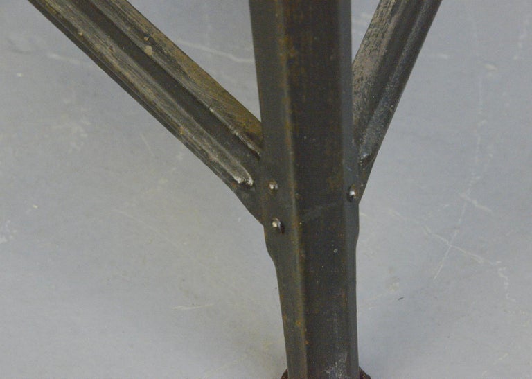 Bauhaus Industrial Factory Stool by Rowac, Circa 1930s For Sale