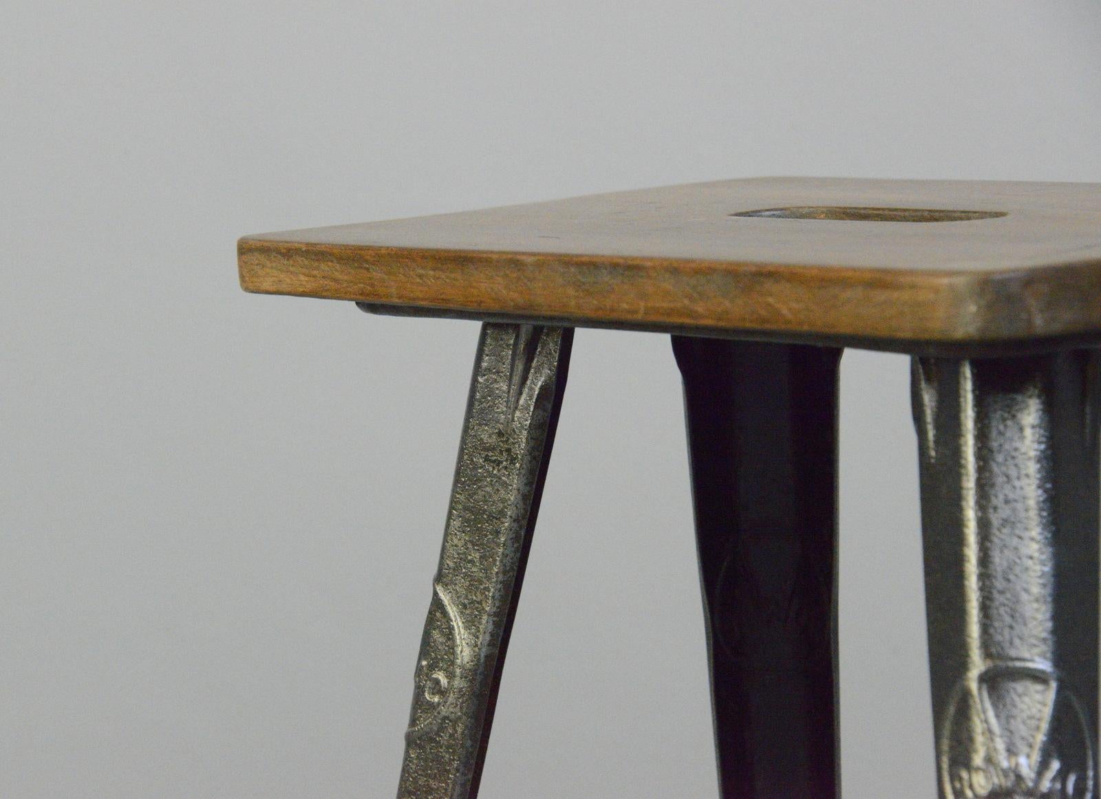 Steel Industrial Factory Stool by Rowac, Circa 1930s