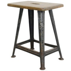 Industrial Factory Stool by Rowac, circa 1930s