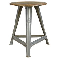 Industrial Factory Stool by Rowac, circa 1930s