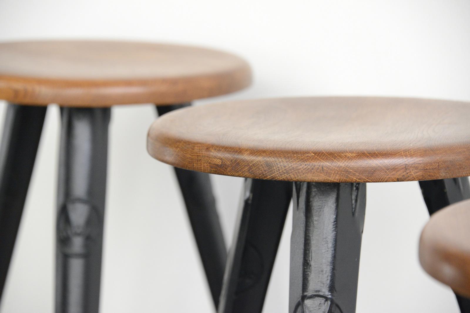 Industrial Factory Stools by Rowac, circa 1920s In Good Condition In Gloucester, GB