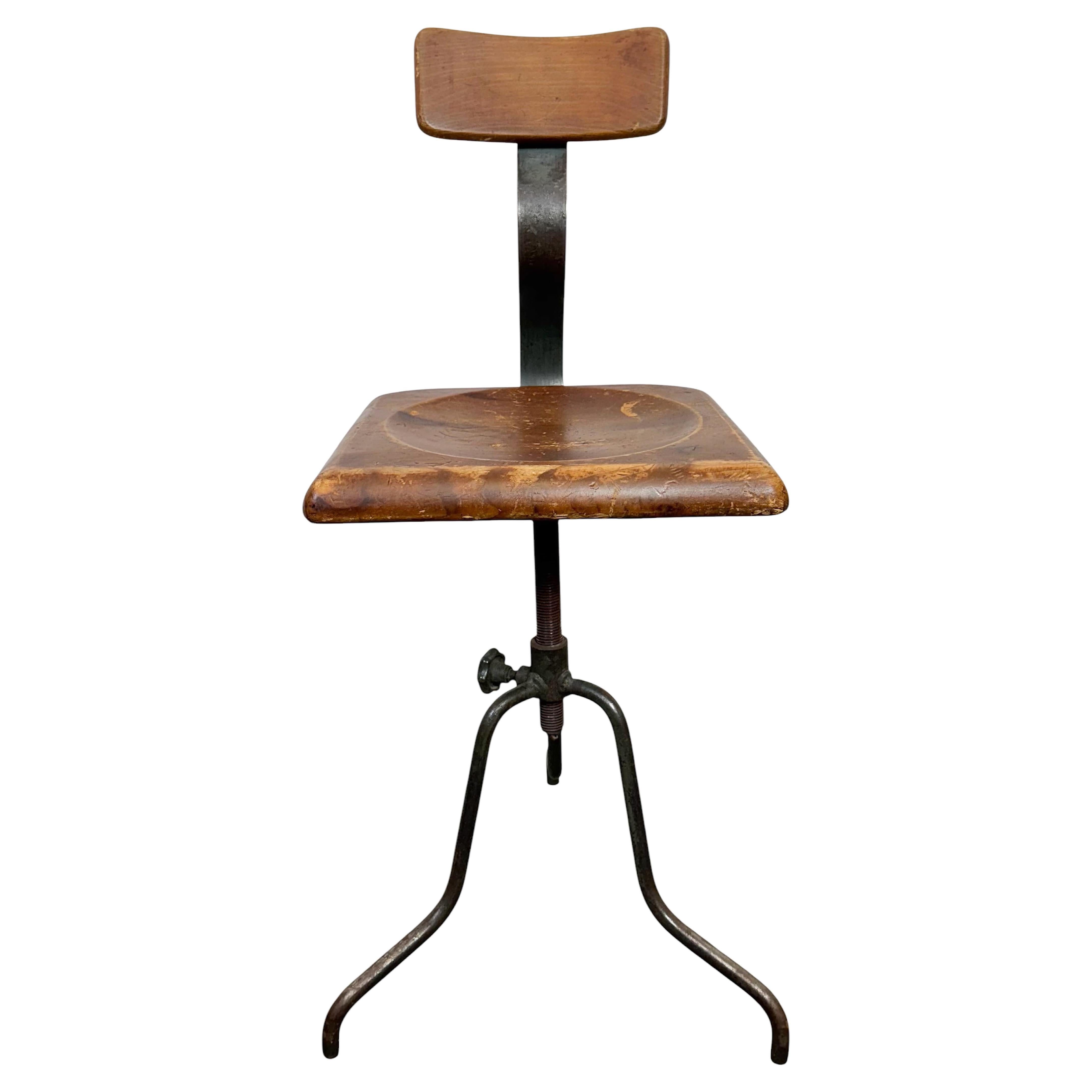 Industrial Factory Swivel Chair, 1950s