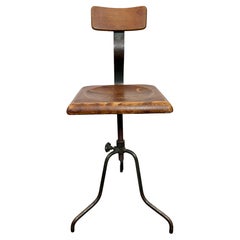 Sedia girevole industriale di fabbrica, anni '1950