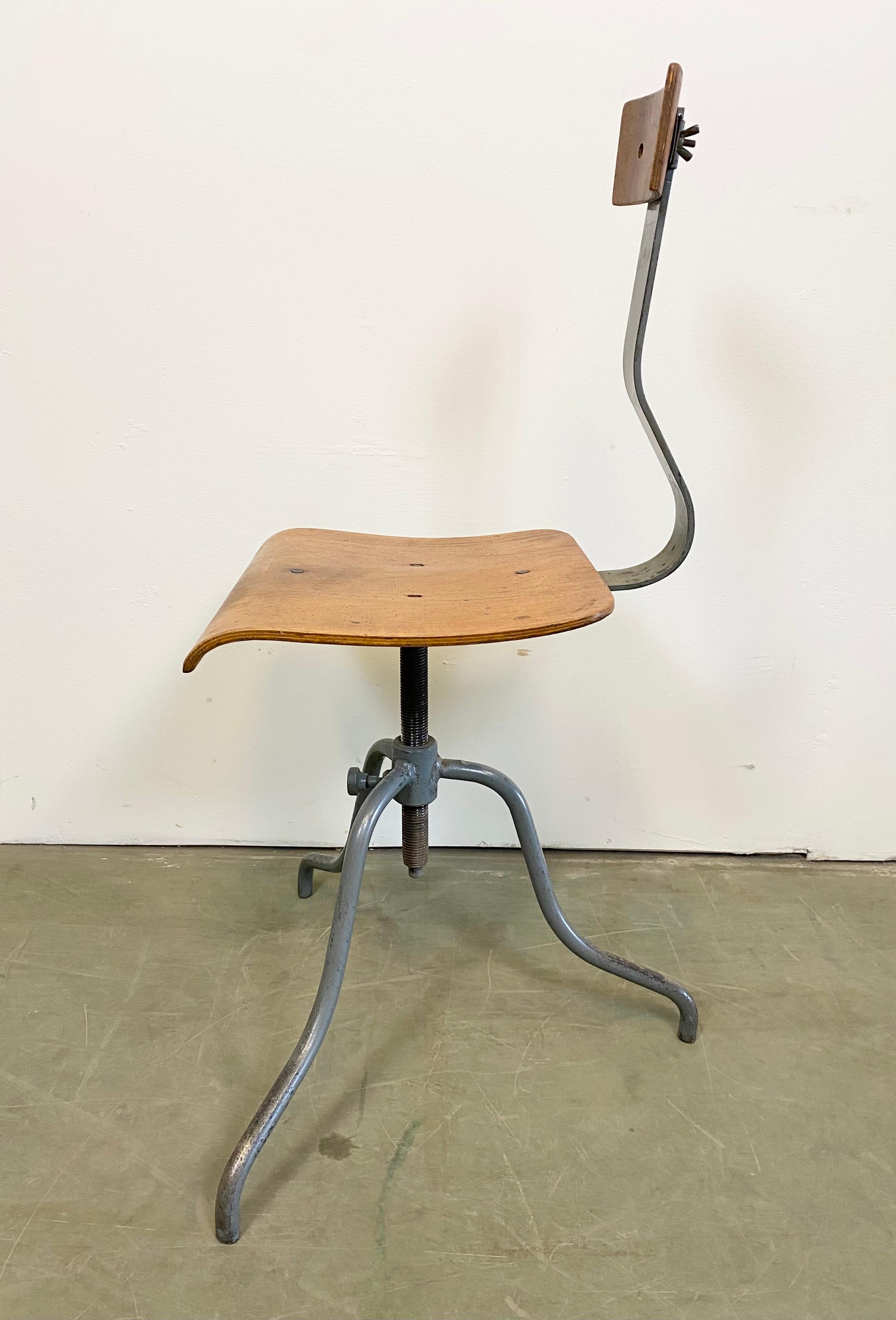 20th Century Industrial Factory Swivel Chair, 1960s For Sale