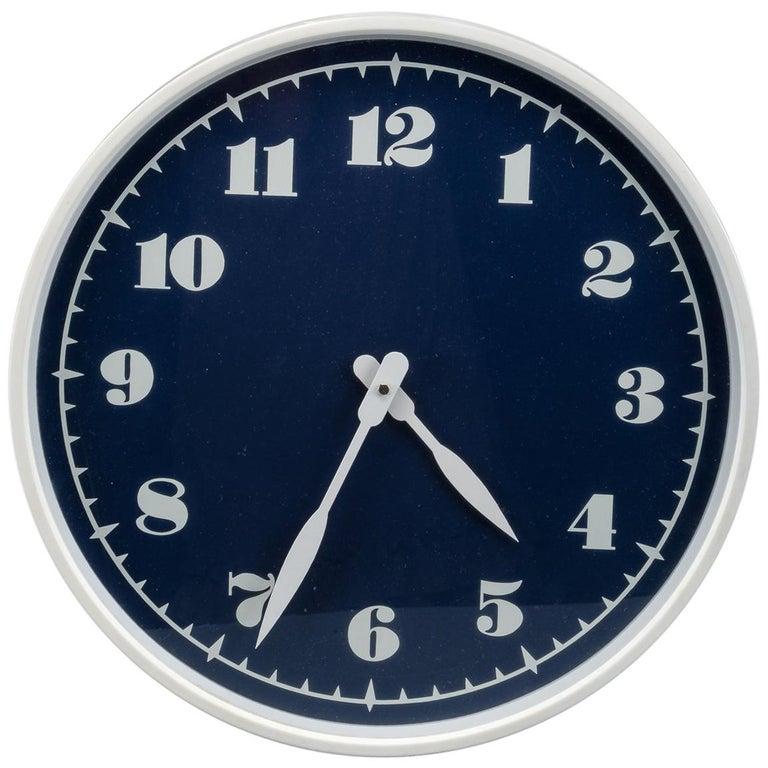 Industrial Factory Wall Clock by Louis Poulsen In Good Condition In Vienna, AT