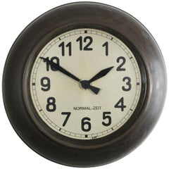 Used Industrial Factory Wall Clock by Normal-Zeit 'TN'