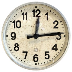 Industrial Factory Wall Clock From Chronotechna, 1950s