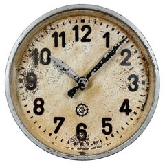 Industrial Factory Wall Clock from Chronotechna, 1950s