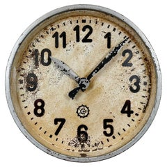 Industrielle Fabrik-Wanduhr von Chronotechna, 1950er-Jahre