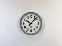 Industrial Factory Wall Clock from Pragotron, 1960s