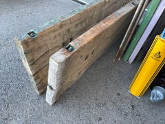 Industrial Factory Workbench in Cast Iron and Wood Top, 1955