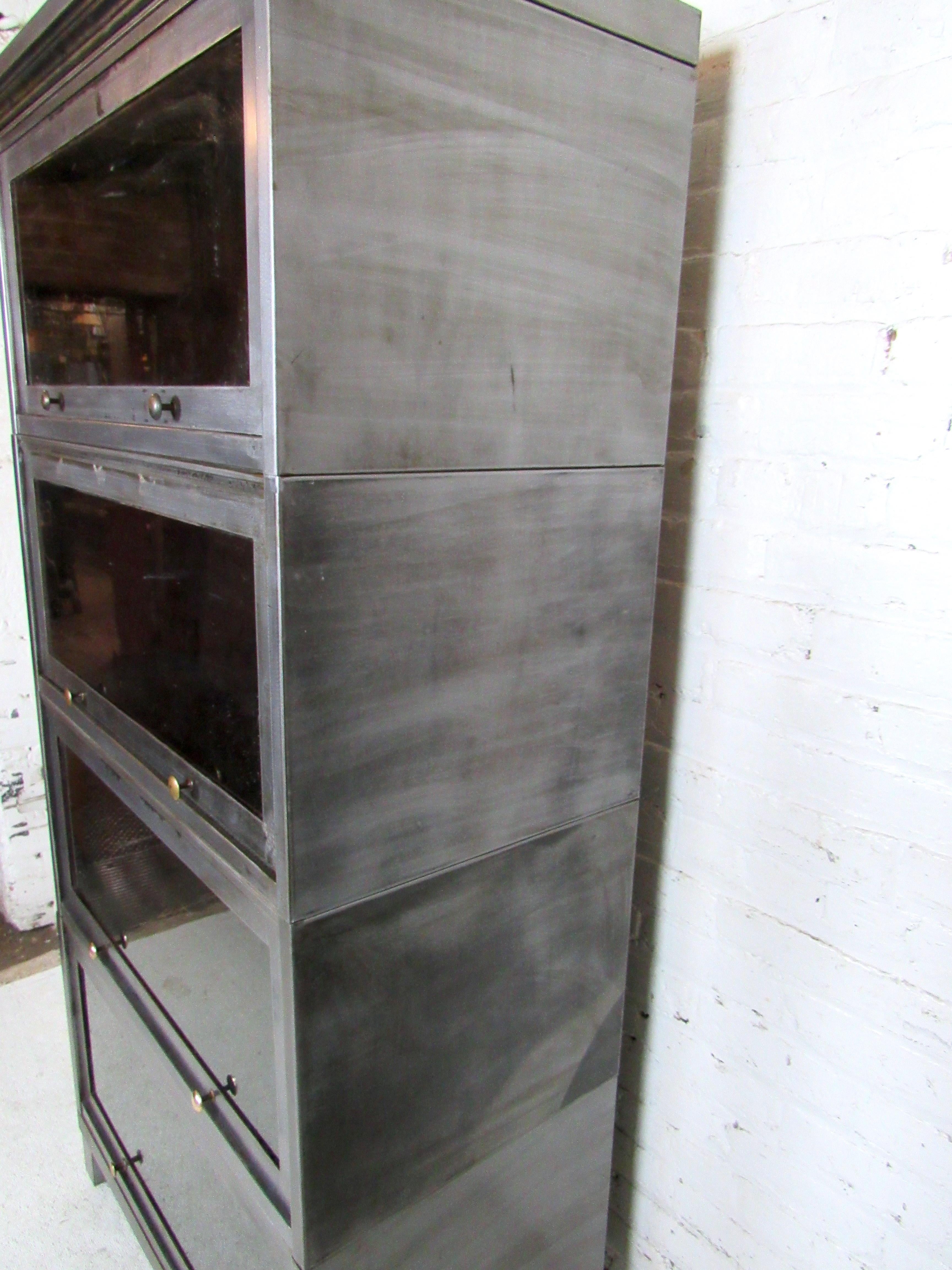 Mid-20th Century Industrial Finish Barrister Bookcase