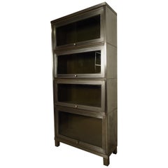 Retro Industrial Finish Barrister Bookcase