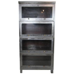 Vintage Industrial Finish Barrister Bookcase