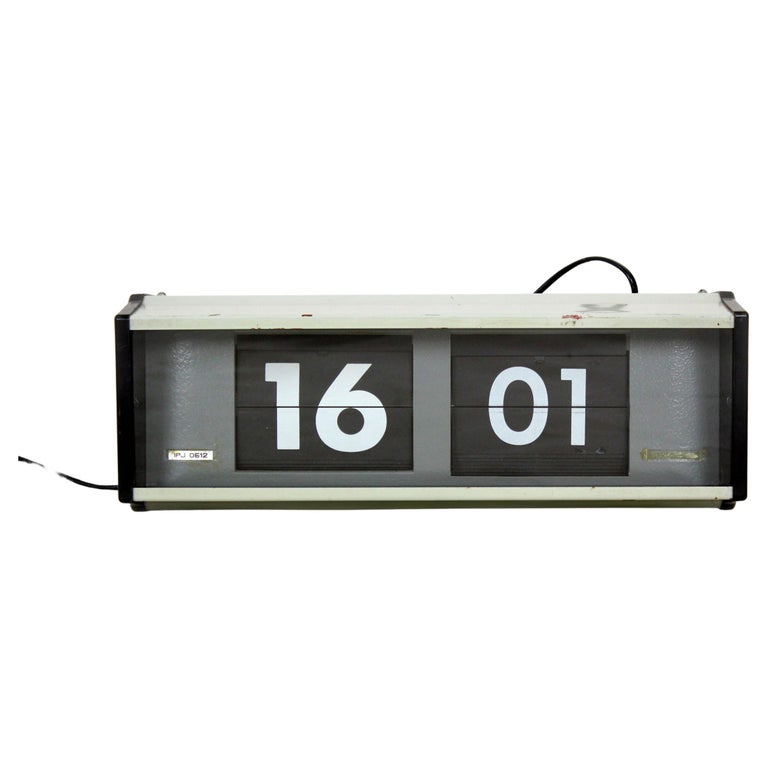 Flip Clock by Bürk from 1970s at 1stDibs  vintage flip clock, mid century flip  clock, flip clocks