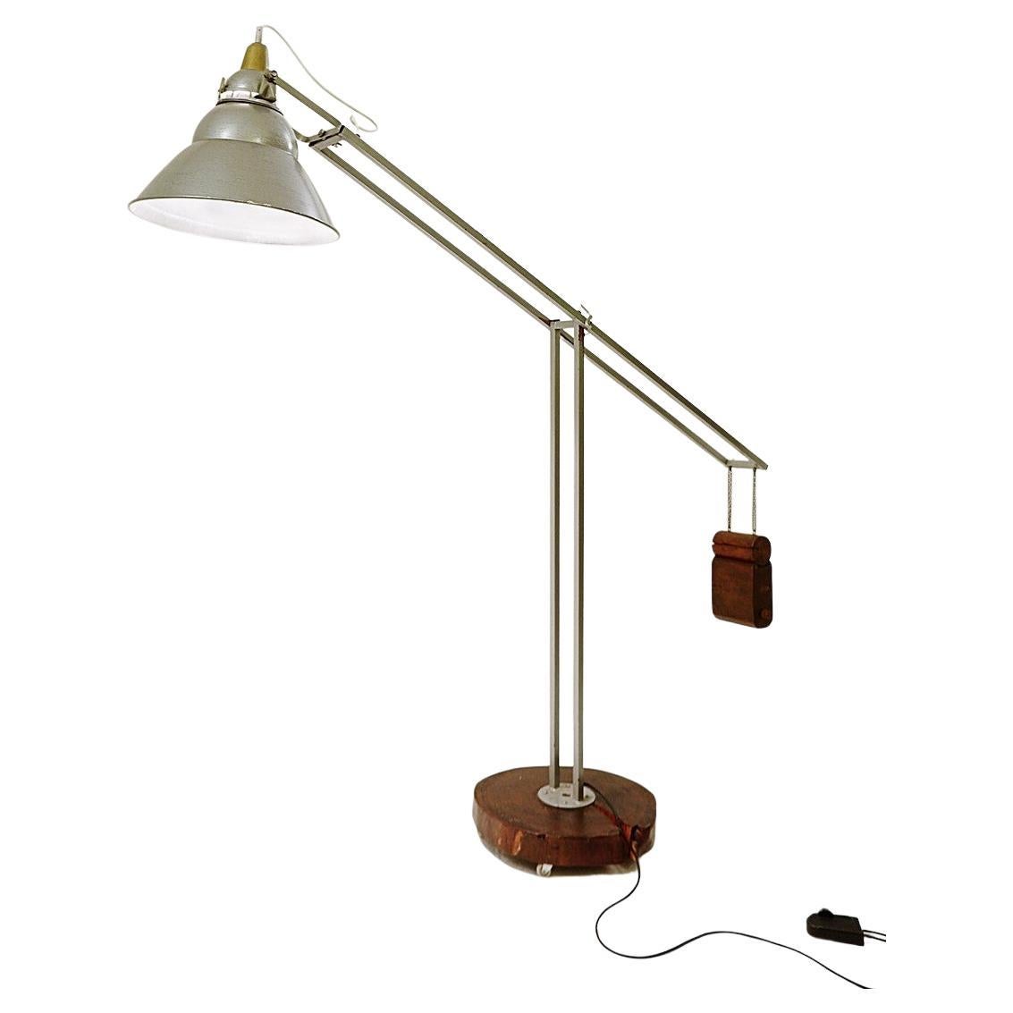 Swing Arm Counter Weight Floor Lamp at 1stDibs
