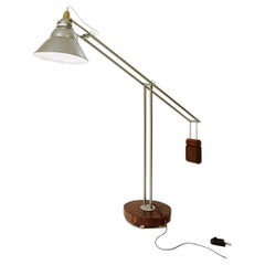 Industrial Floor Lamp with Counter Weight, Italy, 1950s