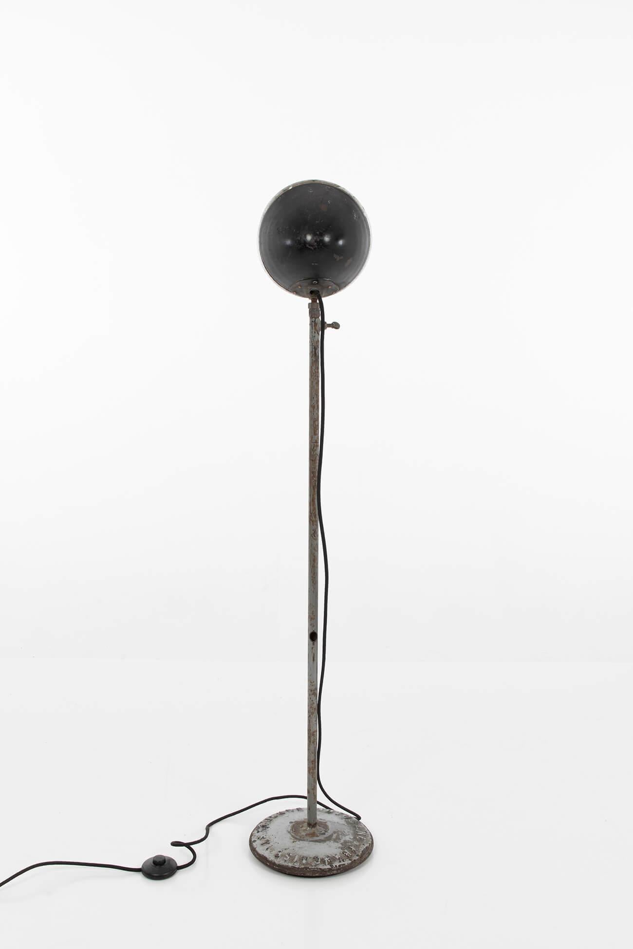 Mid-Century Modern Industrial French Floor Lamp, circa 1950s For Sale