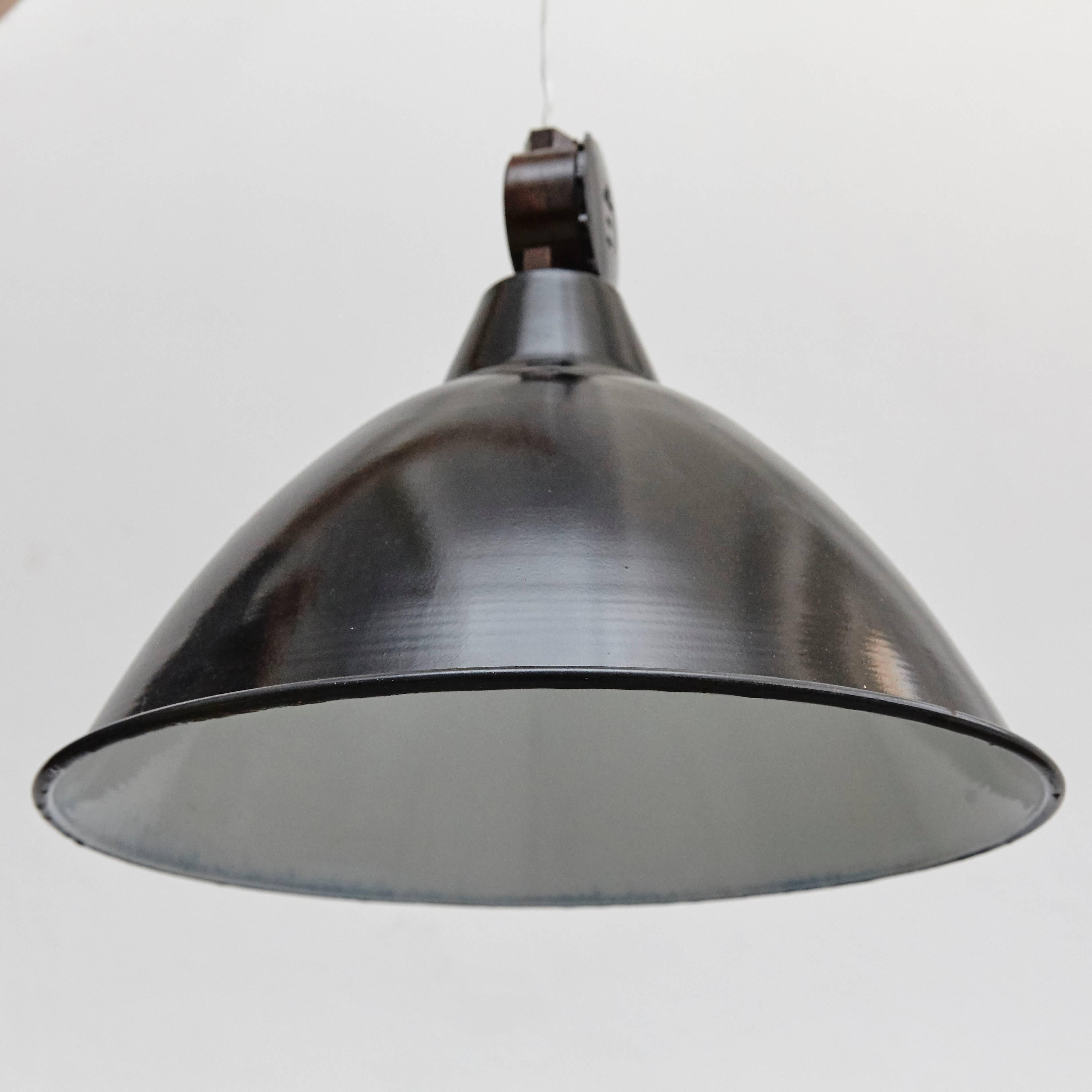 Mid-Century Modern Industrial French Lamp, circa 1950