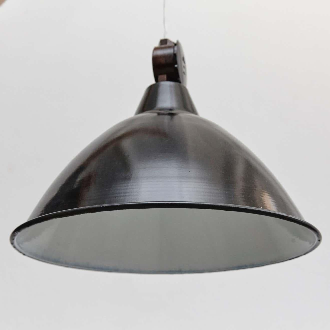 Mid-Century Modern Industrial French Lamp, circa 1950 For Sale