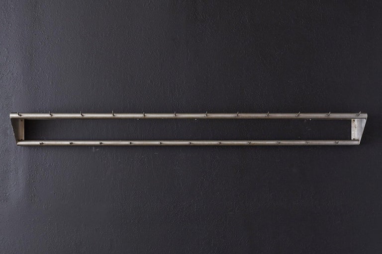 Industrial French Steel Butchers Meat Rack or Pot Rack at 1stDibs butchers rack, off the meat rack