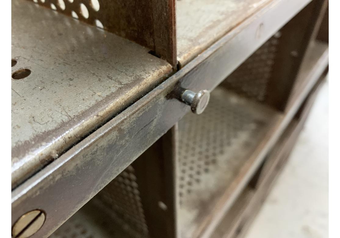 Industrial French Steel Postal Sorting Desk For Sale 12