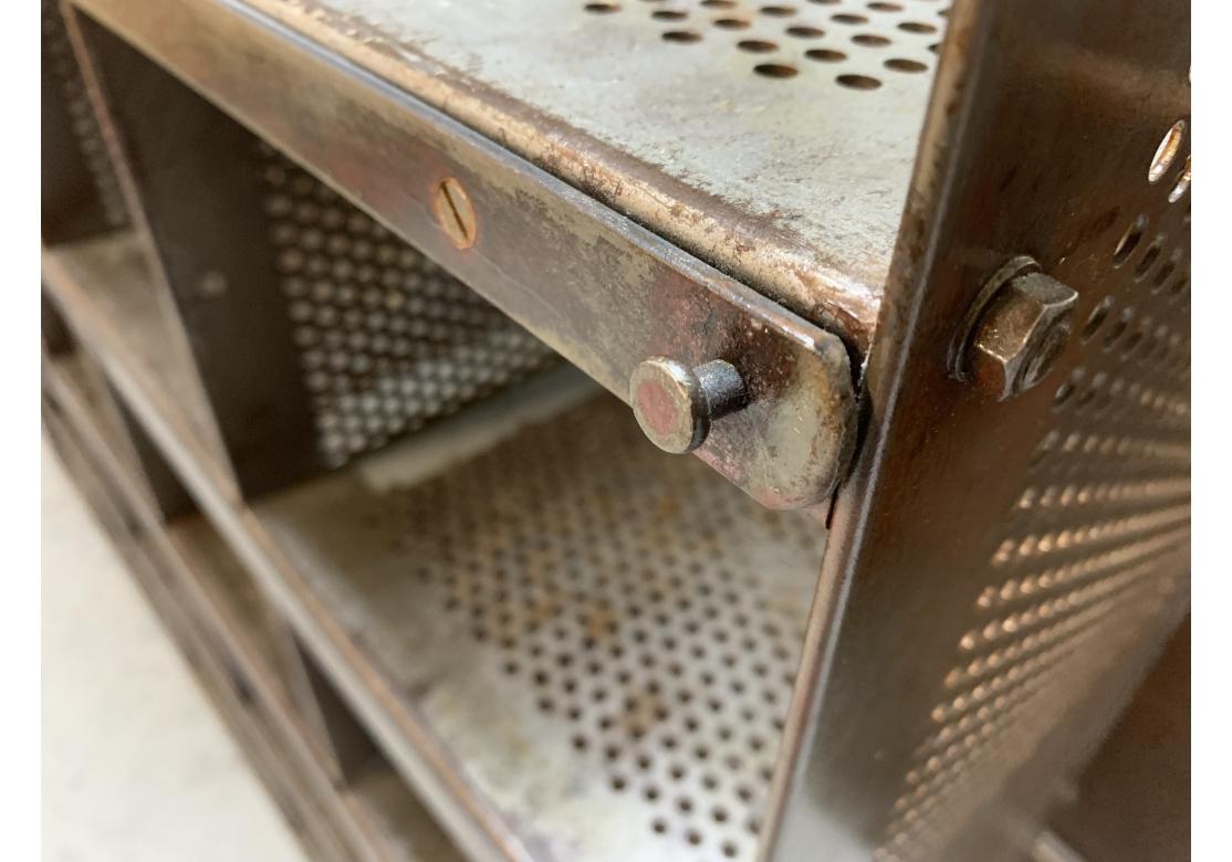 Industrial French Steel Postal Sorting Desk For Sale 13