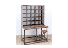 Industrial French Steel Postal Sorting Desk