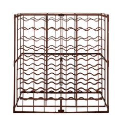Antique Industrial French Wrought Iron Wine Cage