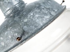 Industrial Frosted Dome Pendents - Matching Pair