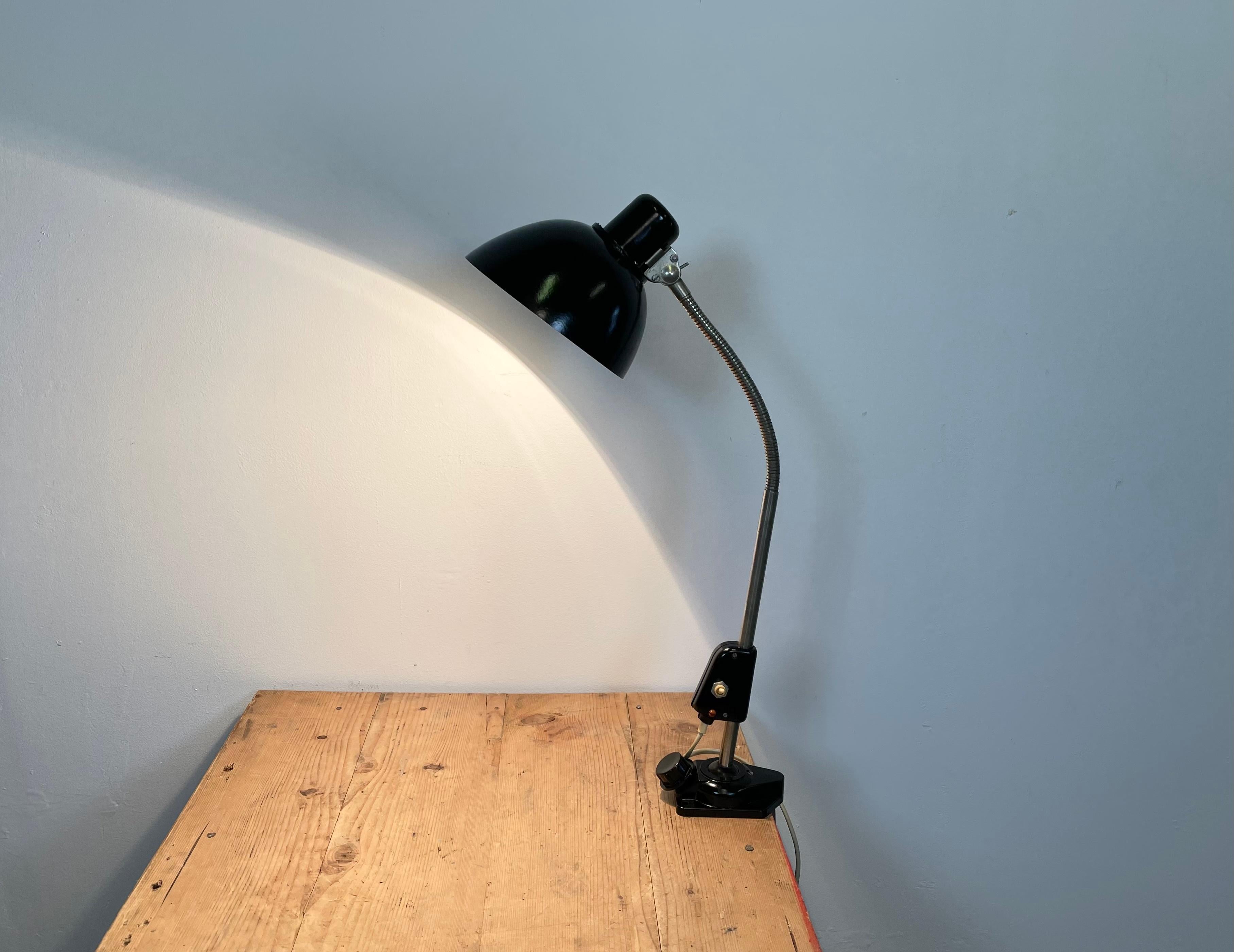 Industrial German Workshop Table Lamp from Reif Dresden, 1950s For Sale 9