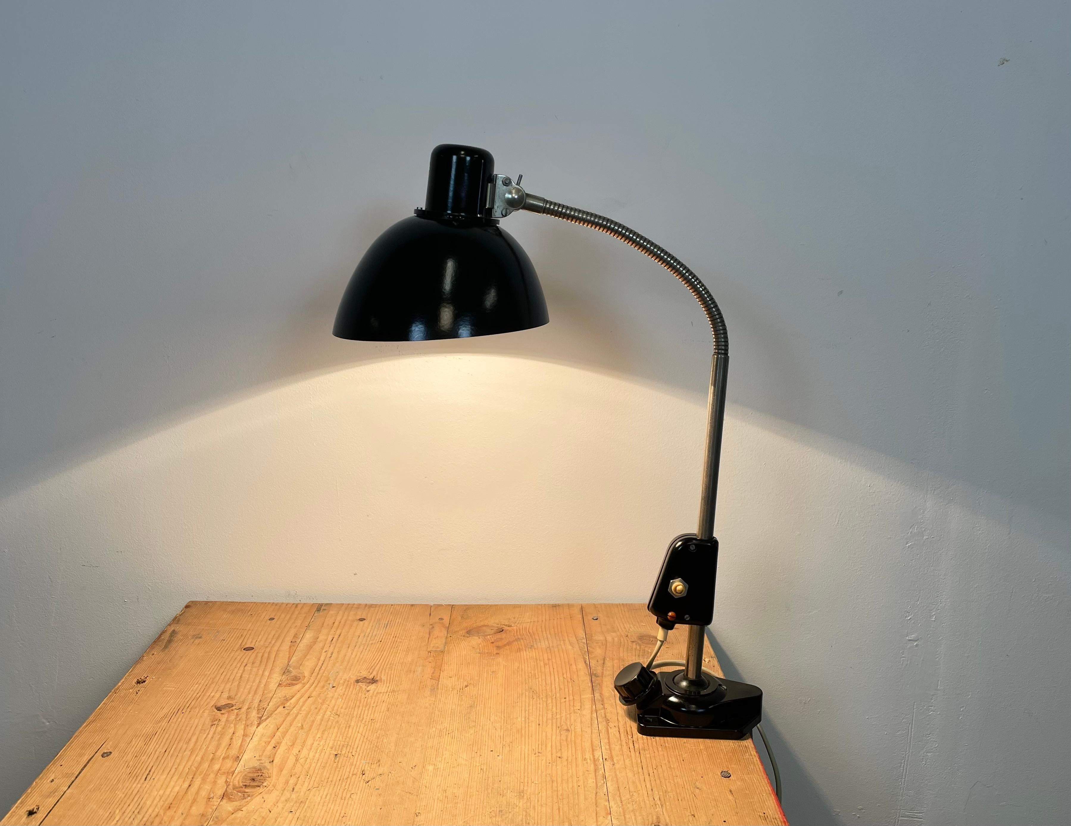 Industrial German Workshop Table Lamp from Reif Dresden, 1950s For Sale 11