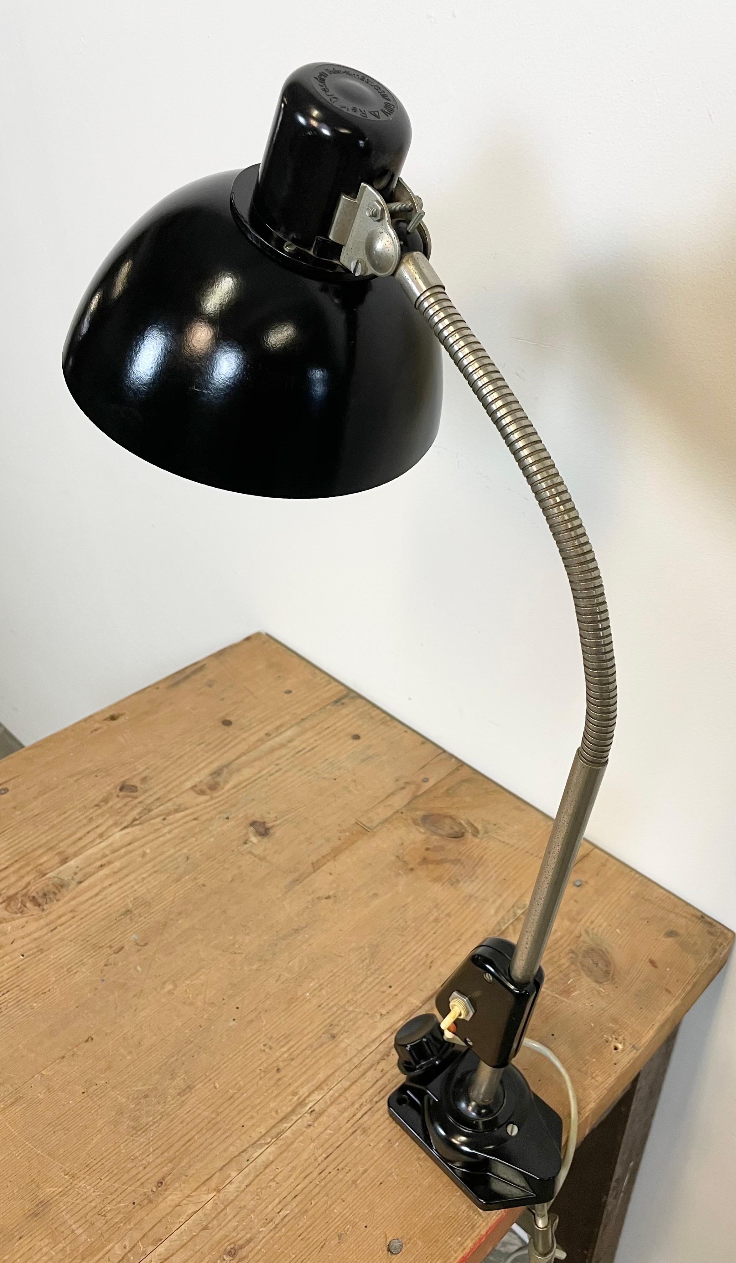 Industrielle deutsche Werkstatt-Tischlampe von Reif Dresden, 1950er Jahre im Zustand „Gut“ im Angebot in Kojetice, CZ