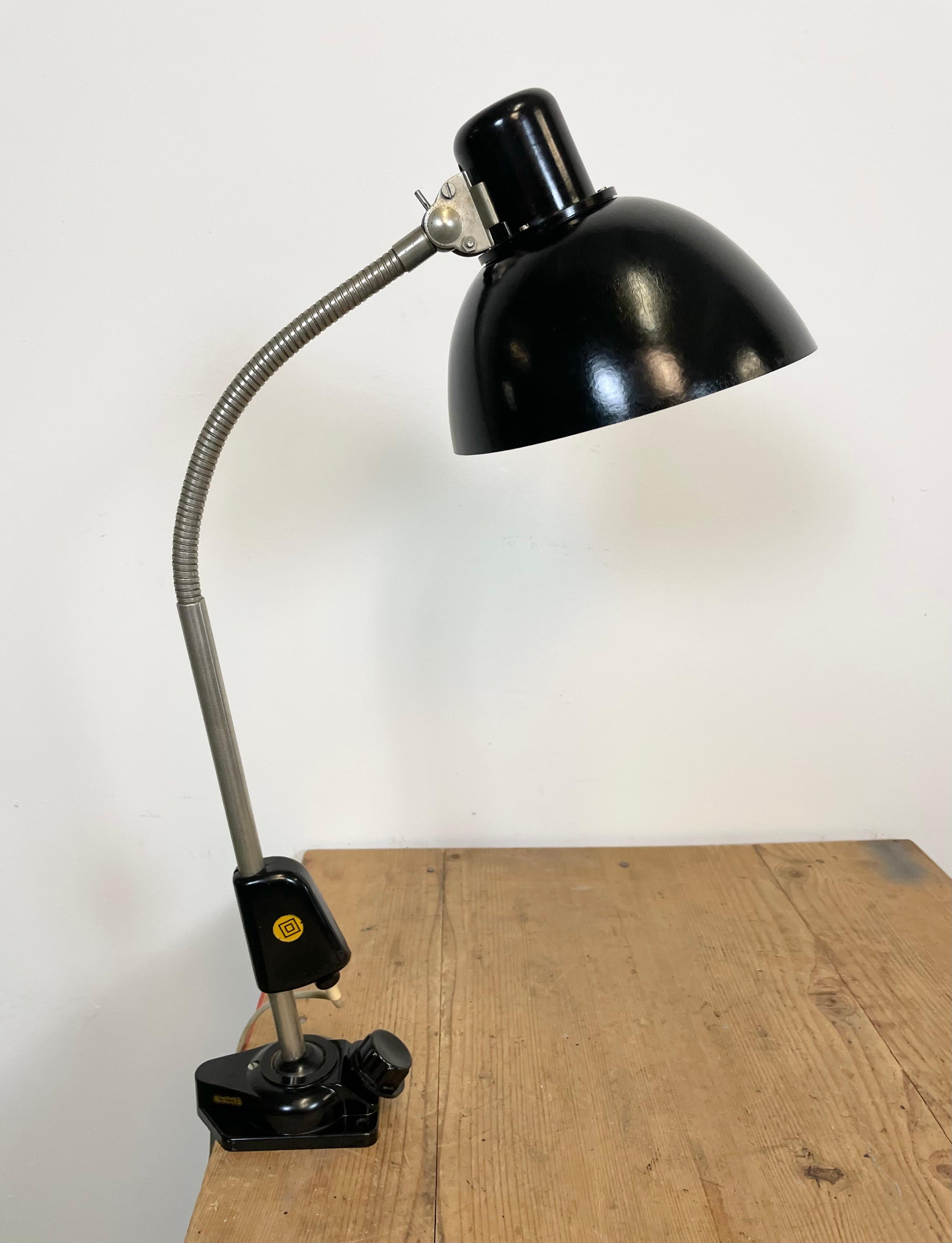Chrome Industrial German Workshop Table Lamp from Reif Dresden, 1950s For Sale