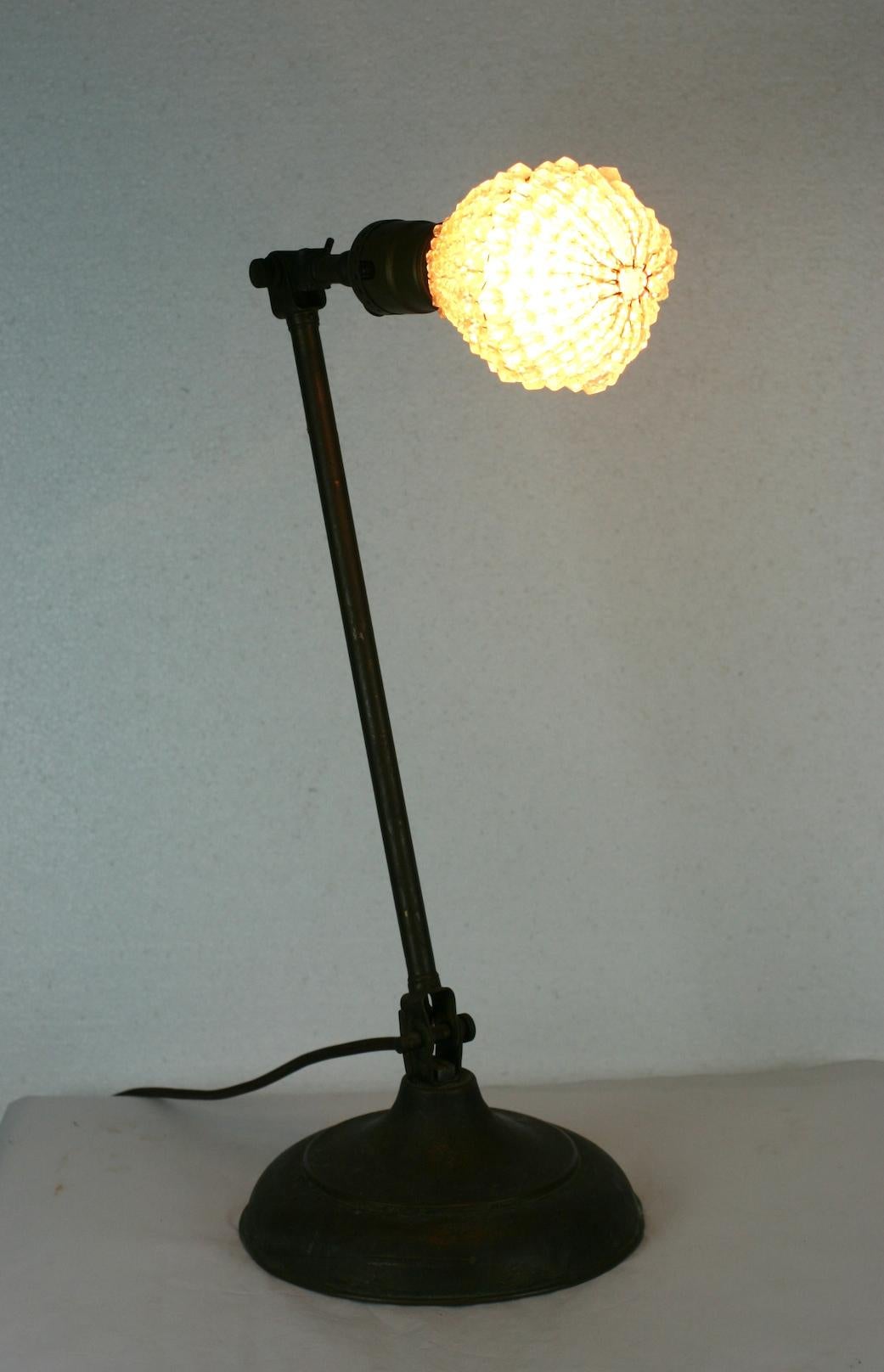 Brass Industrial Glam Lamp For Sale