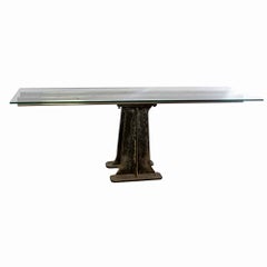 Industrial Glass and Iron Table
