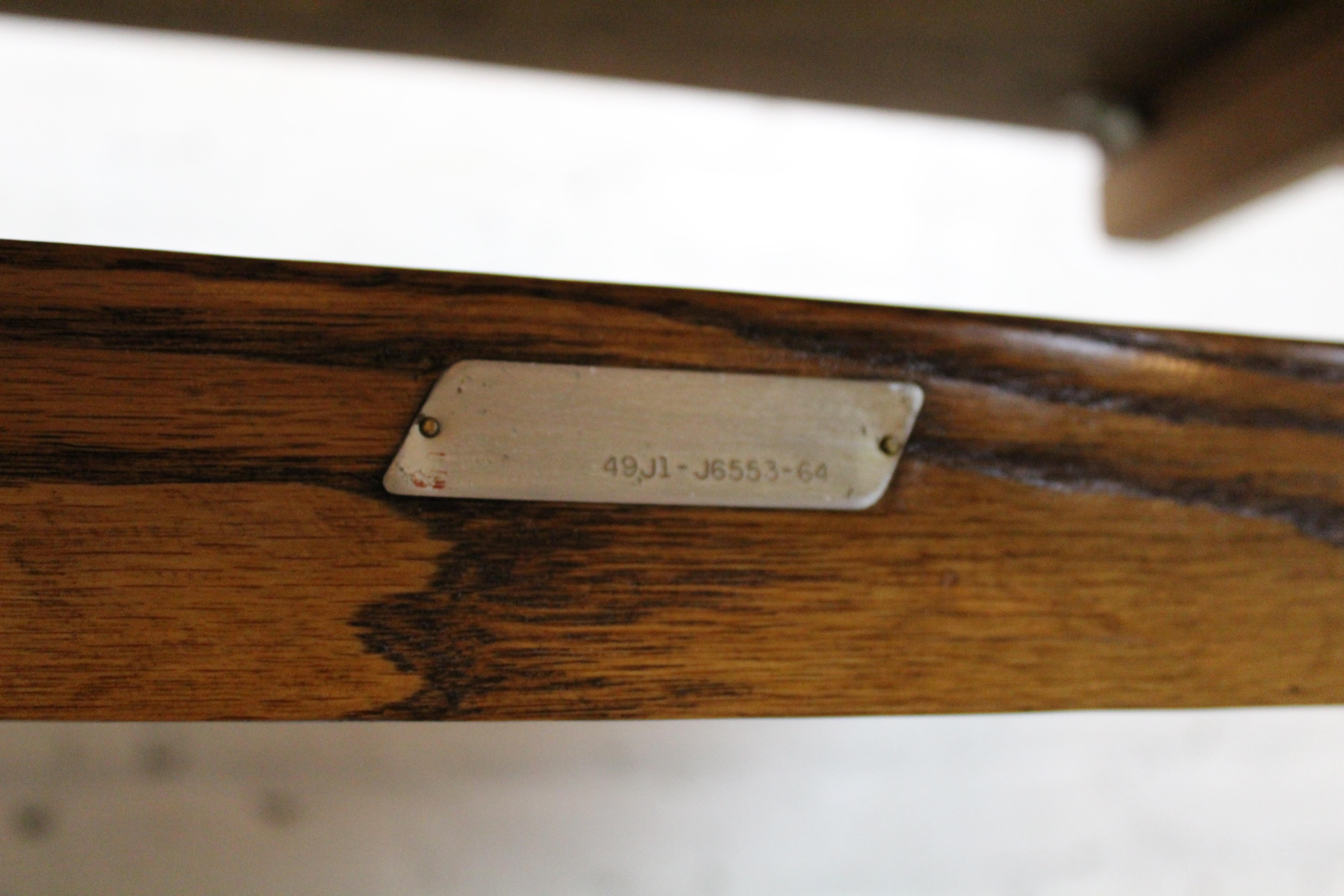 Industrial Golden Oak Drafting Table by Hamilton Manufacturing Co. 6