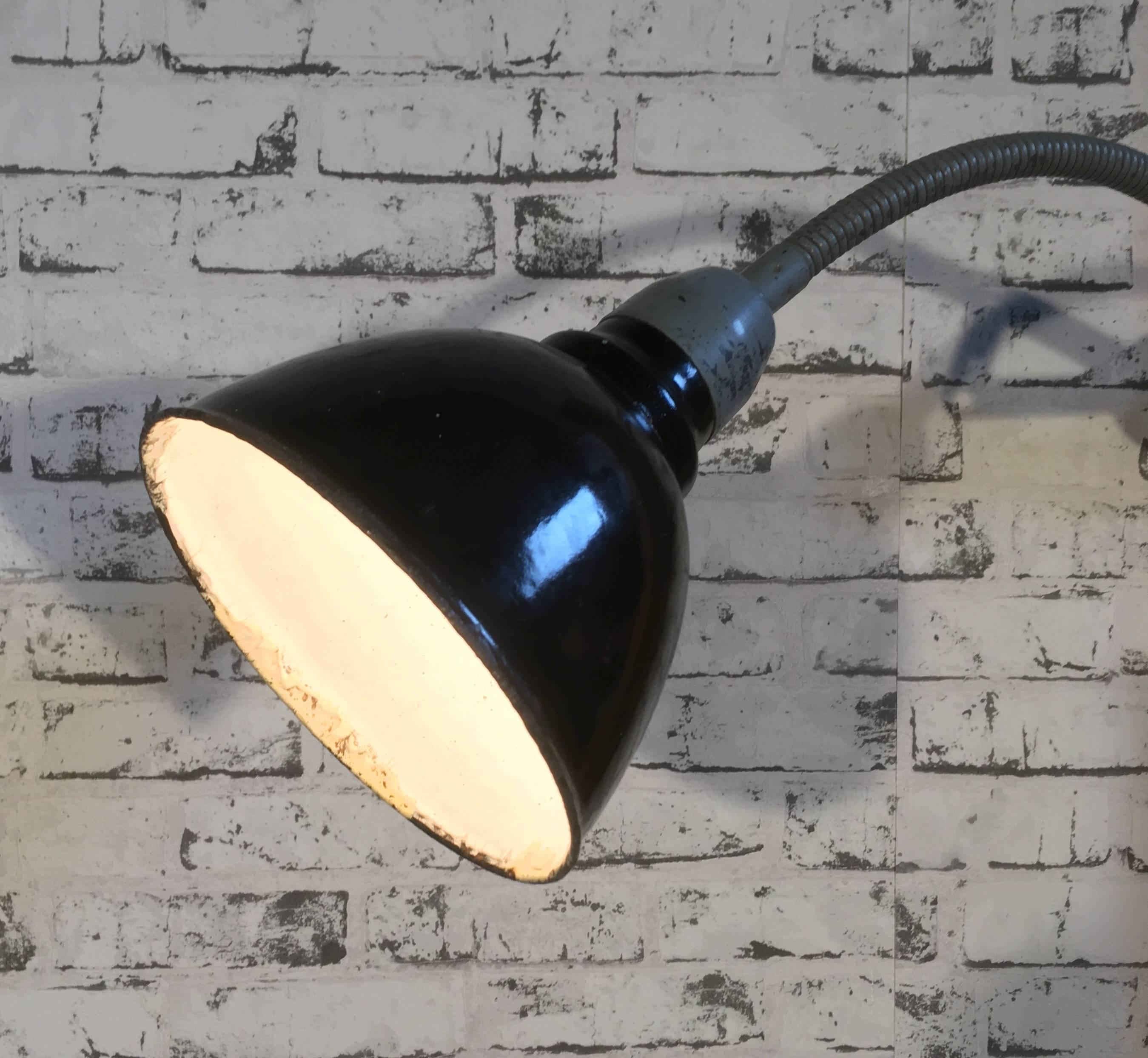 Mid-20th Century Industrial Goose Neck Wall Lamp, 1960s