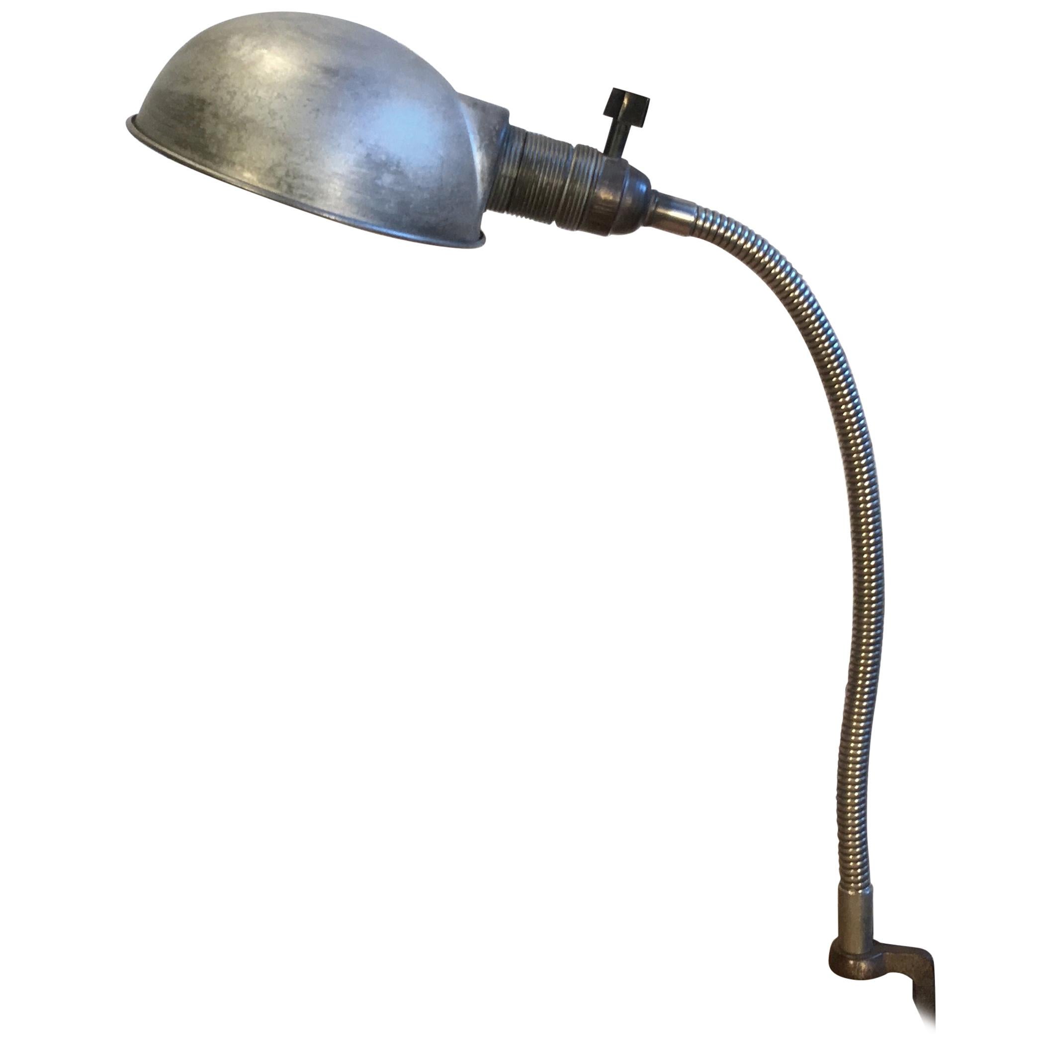 Industrial Gooseneck Table Lamp, 1950s at 1stDibs