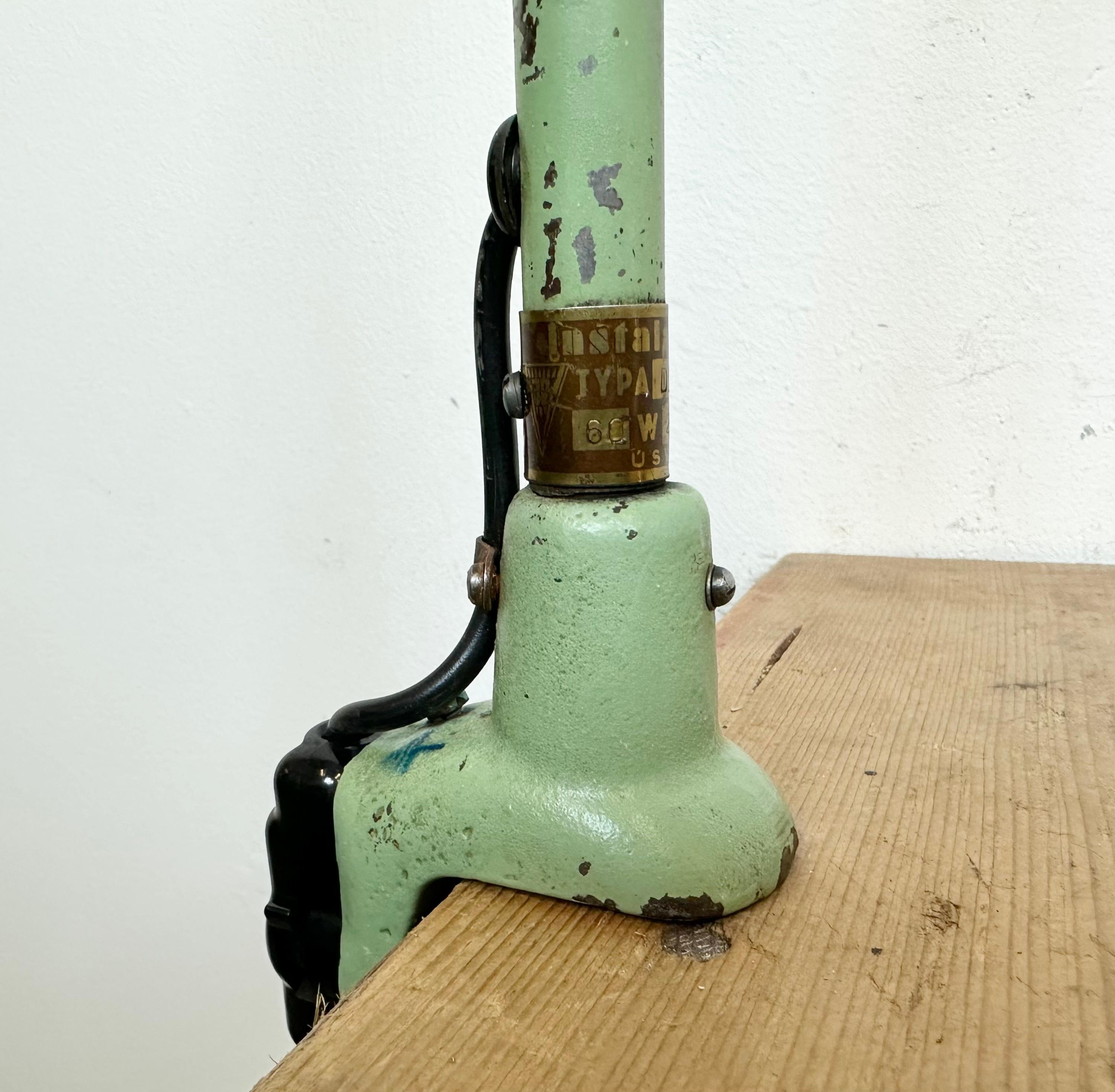 Industrial Gooseneck Table Lamp from Instala Děčín, 1960s For Sale 5