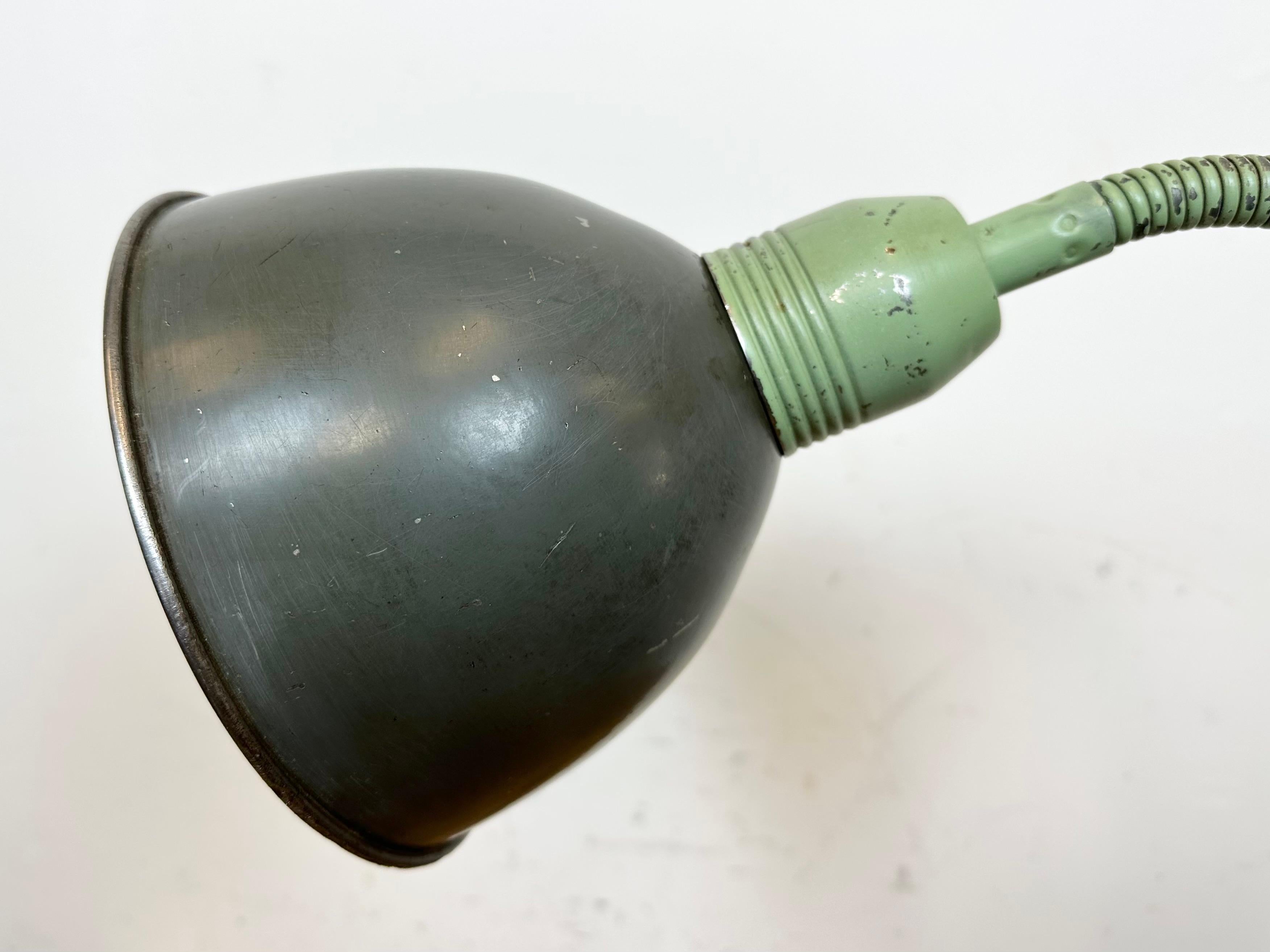 Czech Industrial Gooseneck Table Lamp from Instala Děčín, 1960s For Sale