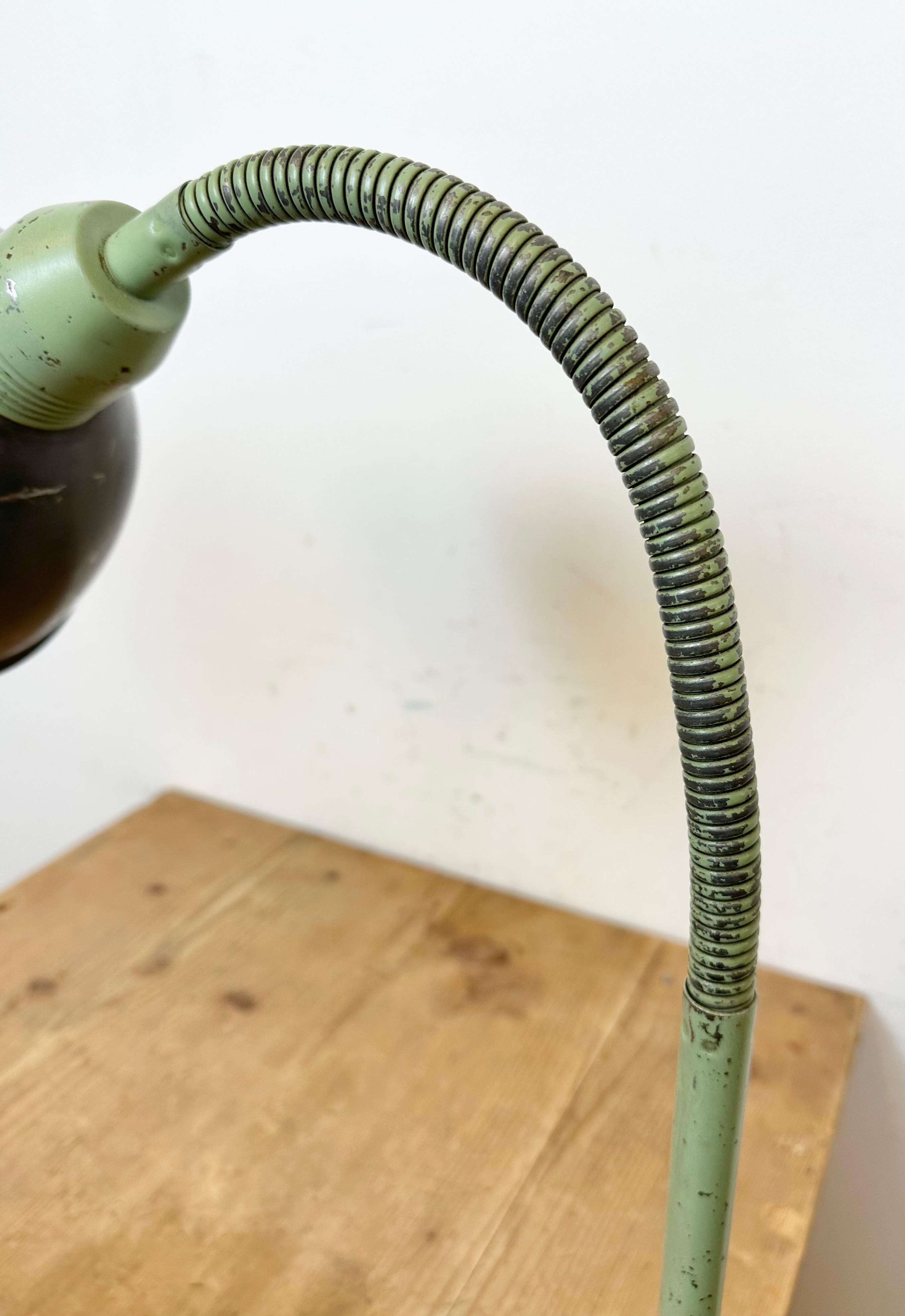 Lacquered Industrial Gooseneck Table Lamp from Instala Děčín, 1960s For Sale